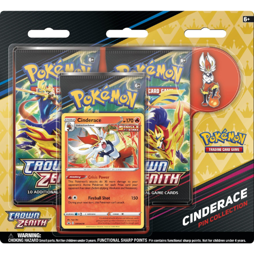 Crown Zenith 3 Pack Blister - Cinderace Pin Collection